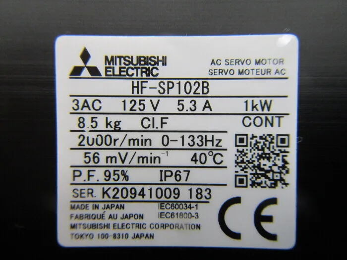 미쓰비시 전기 HF-SP102B 서보 모터 상세 이미지 - ASKINDEX 코리아
