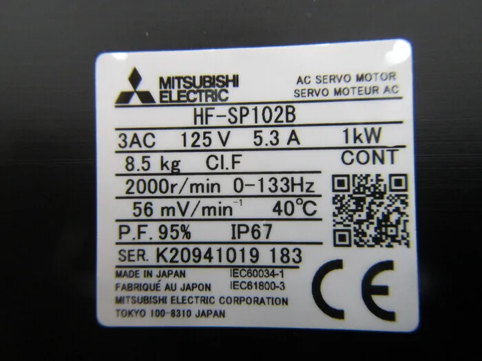 미쓰비시 전기 HF-SP102B 서보 모터 상세 이미지 - ASKINDEX 코리아