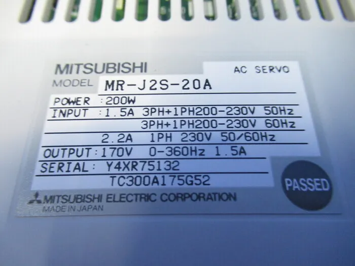 Mitsubishi Electric MR-J2S-20A AC Servo Driver Detail Image - ASKINDEX Korea
