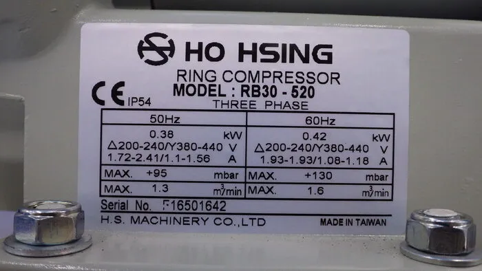HS Machinery RB30-520 Ring compressor (ring blower) Detail Image - ASKINDEX Korea