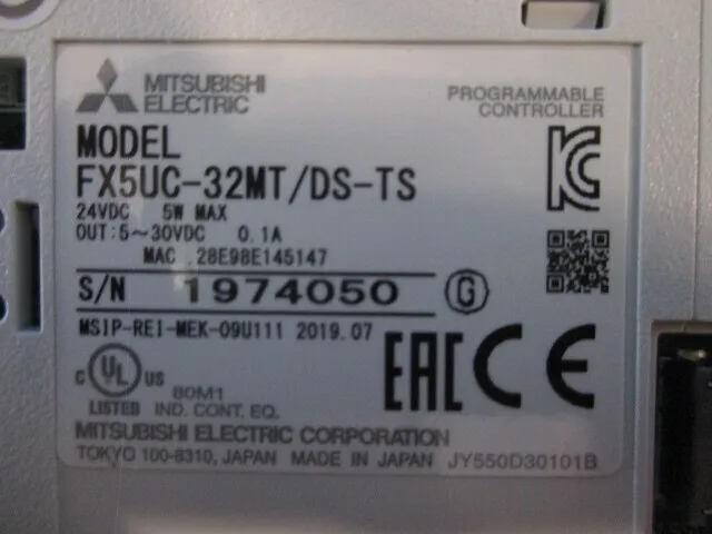 미쓰비시 전기 FX5UC-32MT/DS-TS 시퀀서(PLC) 상세 이미지 - ASKINDEX 코리아