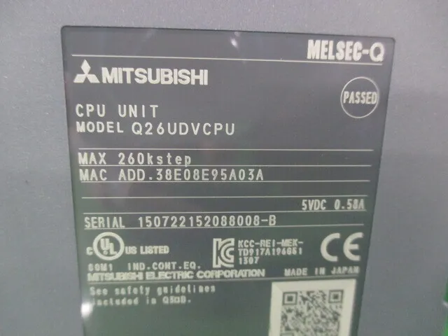 미쓰비시 전기 Q26UDVCPU 시퀀서(CPU 유니트) 상세 이미지 - ASKINDEX 코리아
