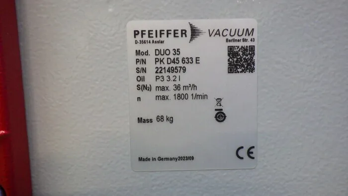Pfeiffer DUO 35 Rotary vacuum pump Detail Image - ASKINDEX Korea