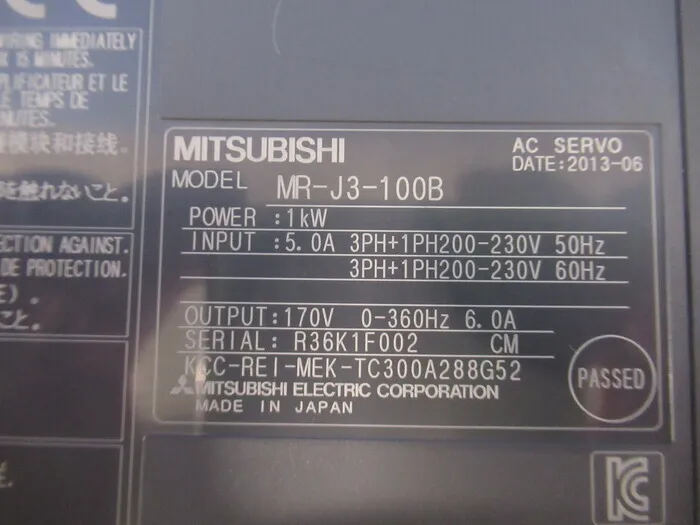 미쓰비시 전기 MR-J3-100B AC 서보 드라이버 상세 이미지 - ASKINDEX 코리아