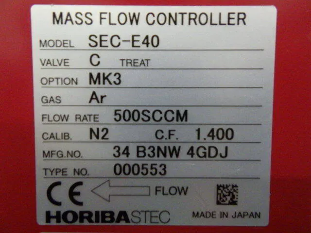 Horiba S-Tech SEC-E40 Mass flow controller Detail Image - ASKINDEX Korea