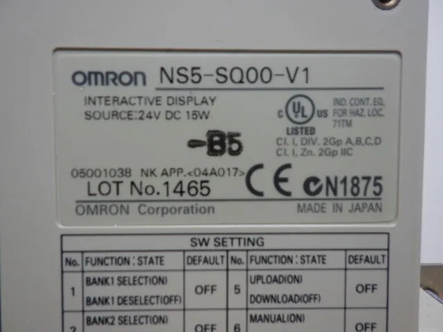 Omron NS5-SQ00-V1 Touch panel Detail Image - ASKINDEX Korea