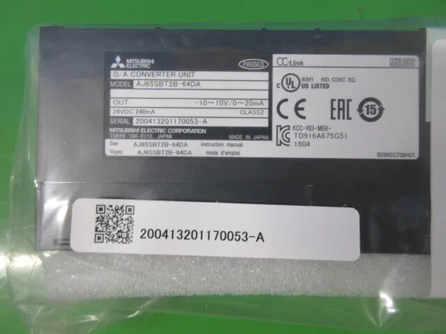 미쓰비시 전기 AJ65SBT2B-64DA 시퀀서(PLC)(CC-Link D/A CONVERTER UNIT) 상세 이미지 - ASKINDEX 코리아