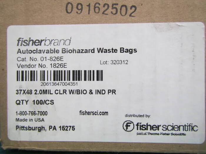 Fish Scientific 01-826E Autoclave bags Detail Image - ASKINDEX Korea