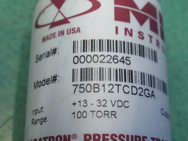 MKS 750B12TCD2GA Vacuum gauge (Balatron) Detail Image - ASKINDEX Korea