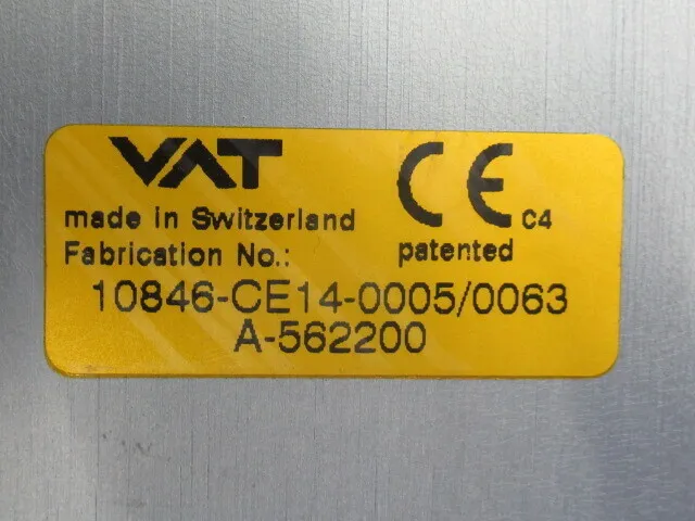 VAT 10846-CE14-0005/0063 Gate valve Detail Image - ASKINDEX Korea