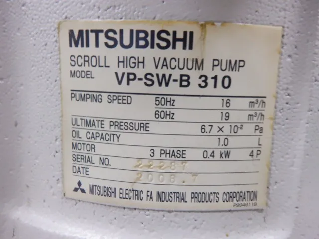 en_三菱電機 VP-SW-B310 en_スクロールポンプ Detail Image - ASKINDEX Korea
