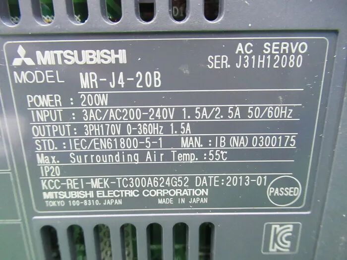 Mitsubishi Electric MR-J4-20B AC Servo Driver Detail Image - ASKINDEX Korea