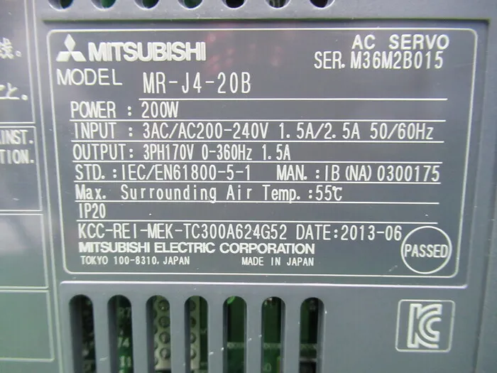 Mitsubishi Electric MR-J4-20B AC Servo Driver Detail Image - ASKINDEX Korea