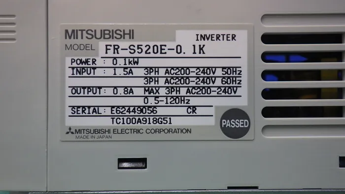 Mitsubishi Electric FR-S520E-0.1K inverter Detail Image - ASKINDEX Korea