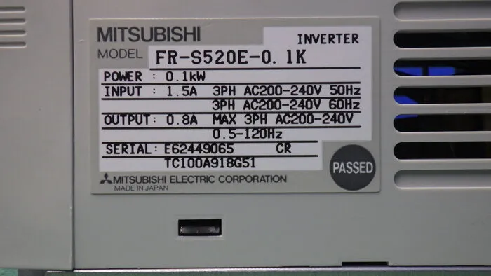 Mitsubishi Electric FR-S520E-0.1K inverter Detail Image - ASKINDEX Korea