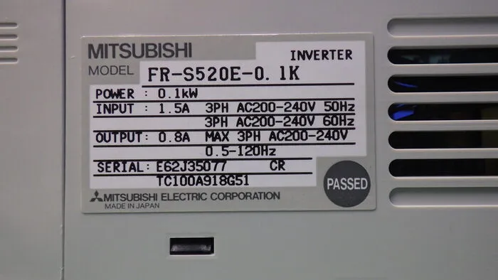 Mitsubishi Electric FR-S520E-0.1K inverter Detail Image - ASKINDEX Korea