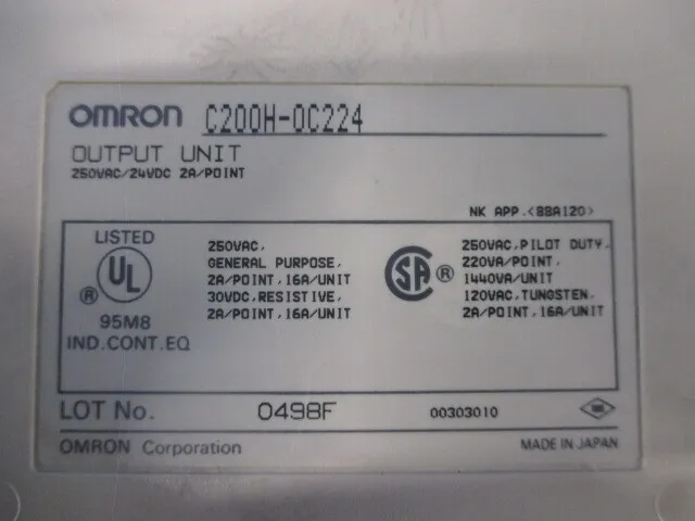 Omron C200H-OC224 Sequencer (output unit) Detail Image - ASKINDEX Korea