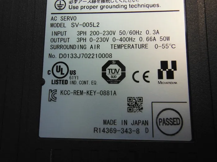 Keyence SV-005L2 서보 드라이버 상세 이미지 - ASKINDEX 코리아