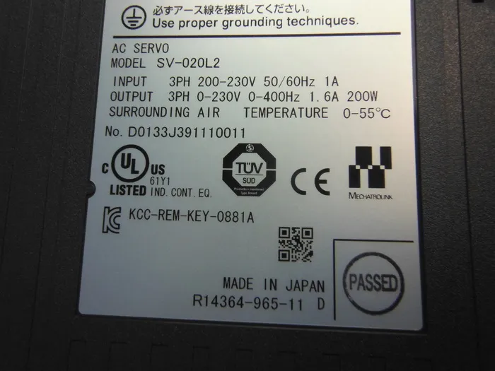 Keyence SV-020L2 서보 드라이버 상세 이미지 - ASKINDEX 코리아