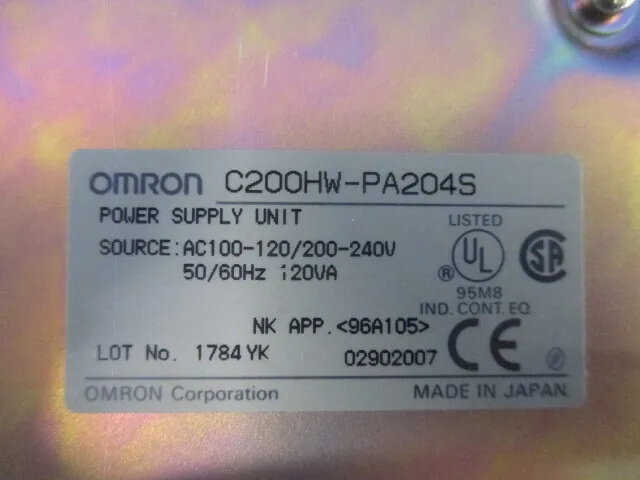 Omron C200HW-PA204S Sequencer (power supply unit) Detail Image - ASKINDEX Korea