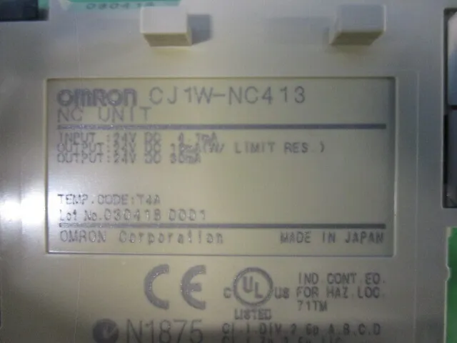 Omron CJ1W-NC413 Sequencer (position control unit) Detail Image - ASKINDEX Korea