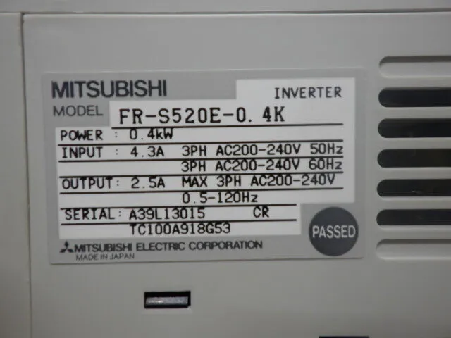 Mitsubishi Electric FR-S520E-0.4K inverter Detail Image - ASKINDEX Korea