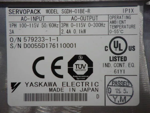 Yaskawa Electric SGDH-01BE-R Servo driver Detail Image - ASKINDEX Korea