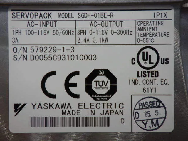 Yaskawa Electric SGDH-01BE-R Servo driver Detail Image - ASKINDEX Korea