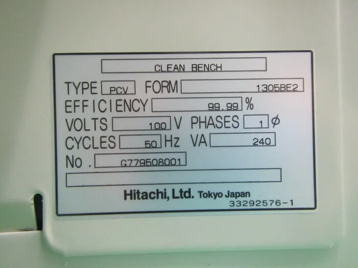 Hitachi PCV-1305BE2 Clean bench Detail Image - ASKINDEX Korea