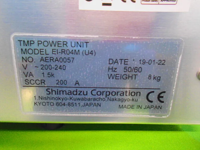 Shimadzu Corporation E1-R04M(U4) Turbo pump power supply Detail Image - ASKINDEX Korea