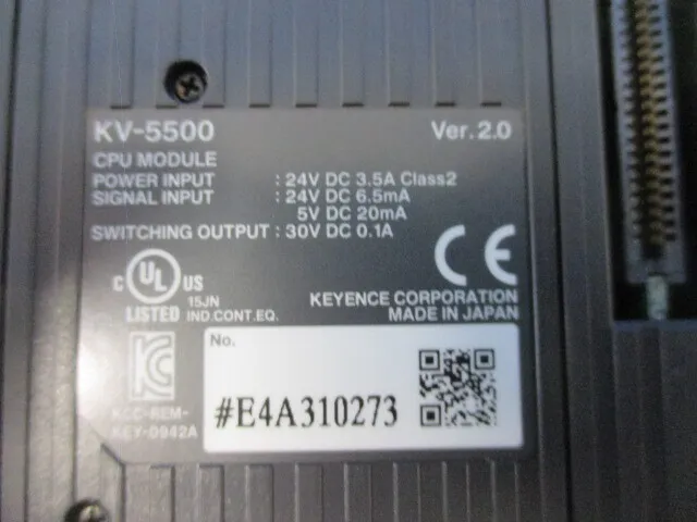 Keyence KV-5500 시퀀서 (PLC) CPU 유닛 상세 이미지 - ASKINDEX 코리아