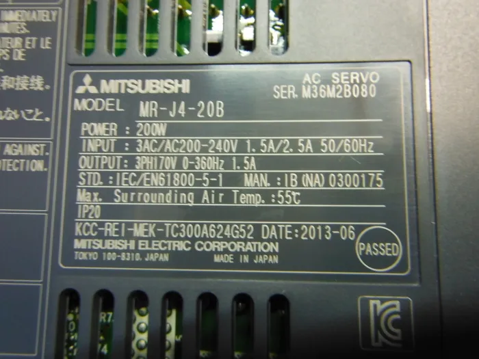 Mitsubishi Electric MR-J4-20B AC Servo Driver Detail Image - ASKINDEX Korea