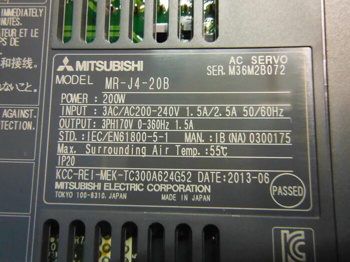 Mitsubishi Electric MR-J4-20B AC Servo Driver Detail Image - ASKINDEX Korea