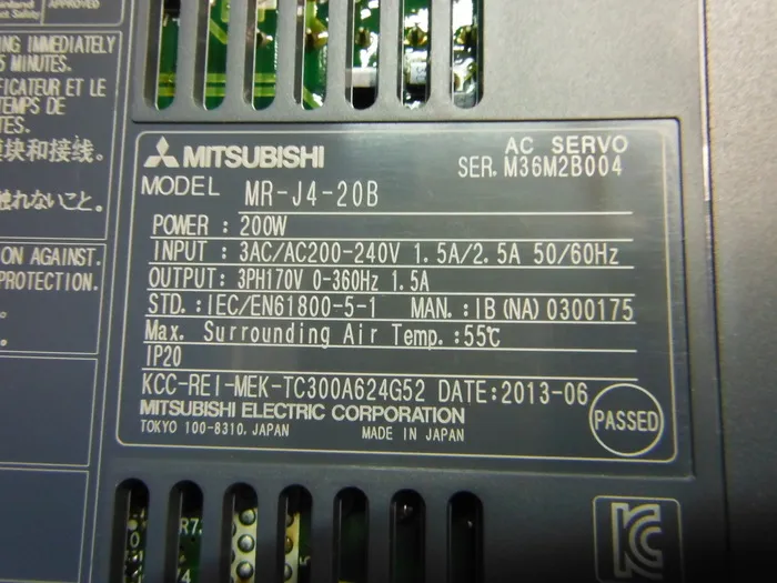 Mitsubishi Electric MR-J4-20B AC Servo Driver Detail Image - ASKINDEX Korea