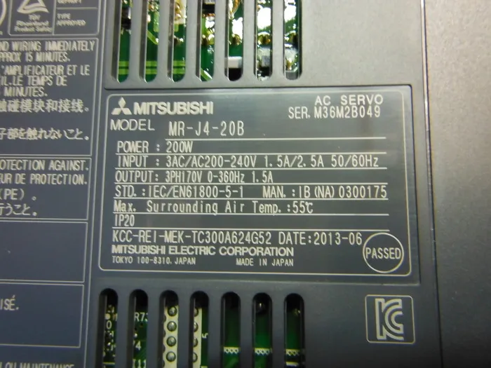 Mitsubishi Electric MR-J4-20B AC Servo Driver Detail Image - ASKINDEX Korea