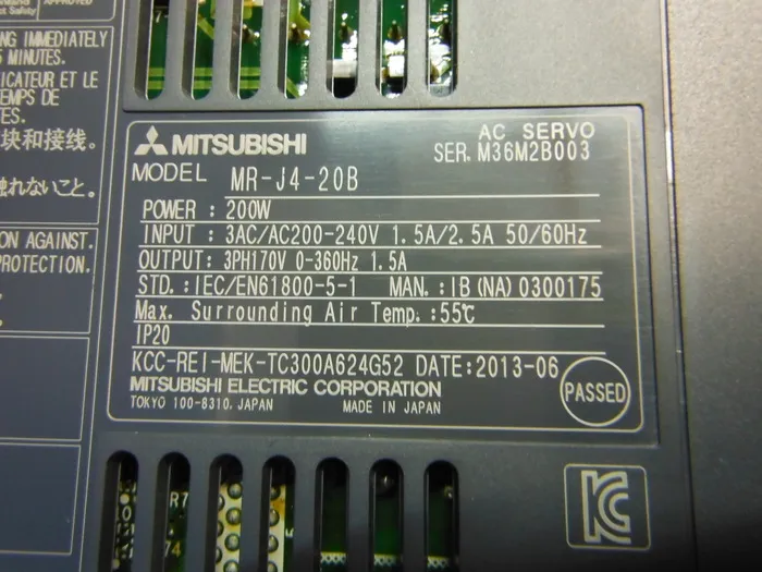 Mitsubishi Electric MR-J4-20B AC Servo Driver Detail Image - ASKINDEX Korea