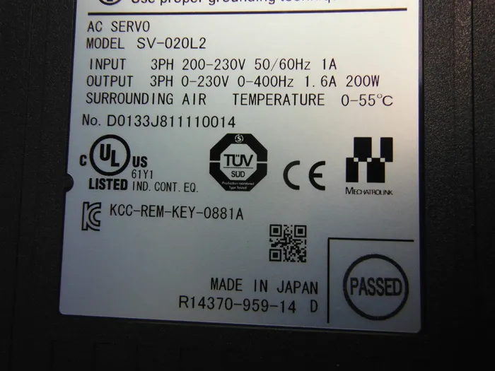 Keyence SV-020L2 서보 드라이버 상세 이미지 - ASKINDEX 코리아