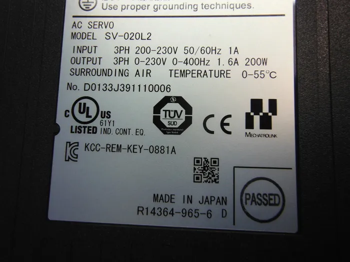Keyence SV-020L2 서보 드라이버 상세 이미지 - ASKINDEX 코리아