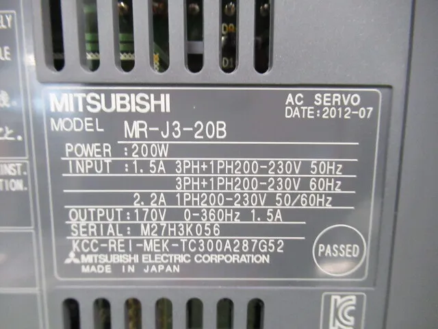 미쓰비시 전기 MR-J3-20B AC 서보 드라이버 상세 이미지 - ASKINDEX 코리아