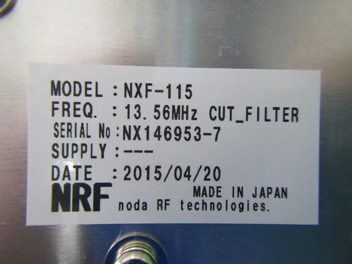 Noda RF Technologies NXF-115 Cut filter Detail Image - ASKINDEX Korea