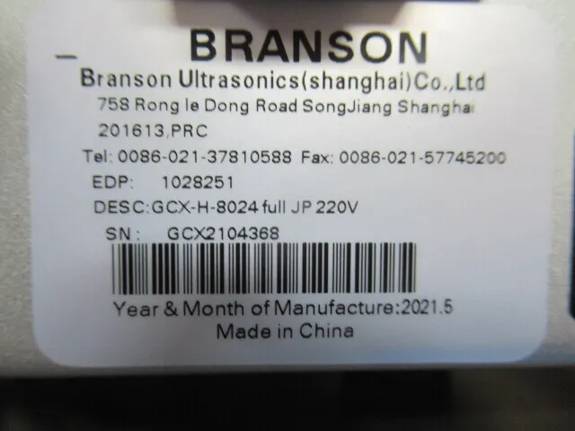 Branson GCX-H-8024 Ultrasonic transmitter Detail Image - ASKINDEX Korea