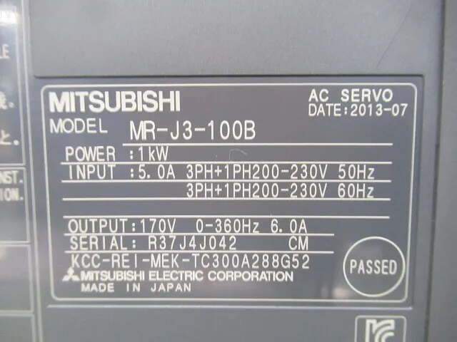 Mitsubishi Electric MR-J3-100B AC Servo Driver Detail Image - ASKINDEX Korea
