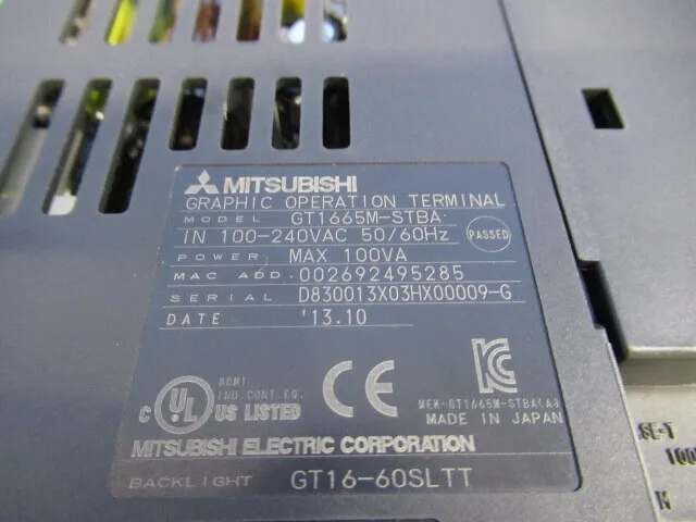 Mitsubishi Electric GT1665M-STBA Touch panel Detail Image - ASKINDEX Korea