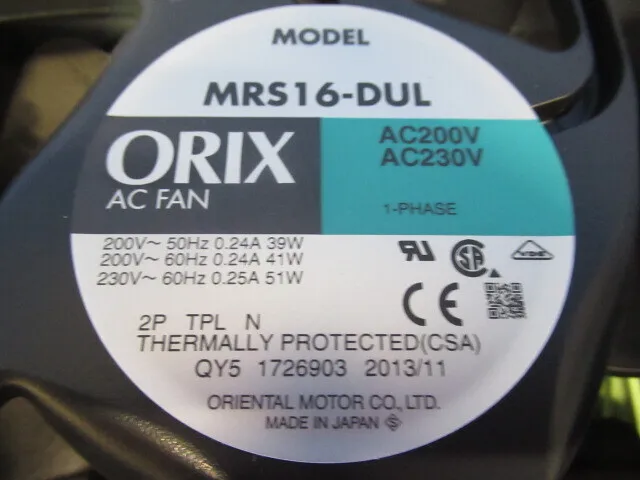 Oriental Motor MRS16-DUL AC Fan Detail Image - ASKINDEX Korea