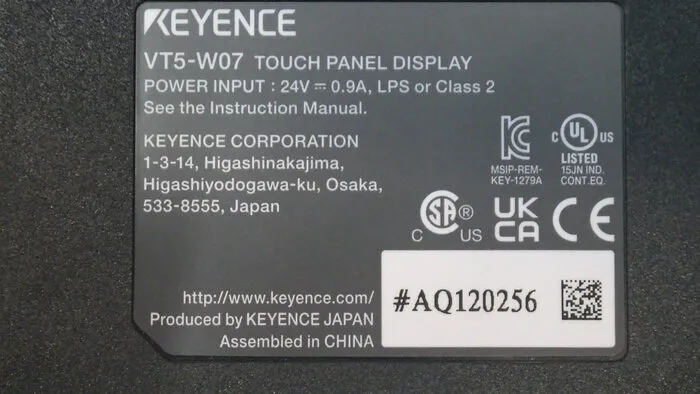 en_キーエンス VT5-W07 en_タッチパネル Detail Image - ASKINDEX Korea