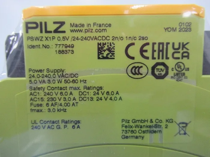 Pilz PSWZ X1P 0.5V /24-240VACDC 2n/o 1n/c 2so PSWZ X1P Safety Relay Detail Image - ASKINDEX Korea
