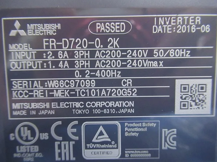 Mitsubishi Electric FR-D720-0.2K inverter Detail Image - ASKINDEX Korea