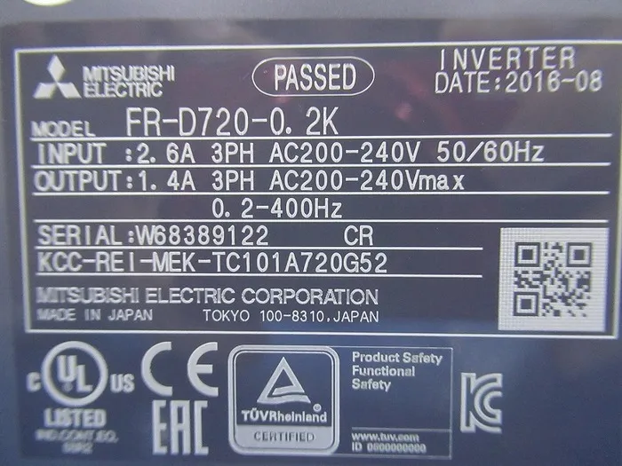 Mitsubishi Electric FR-D720-0.2K inverter Detail Image - ASKINDEX Korea