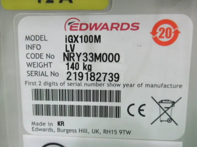 en_エドワーズ iGX100M en_ドライポンプ Detail Image - ASKINDEX Korea