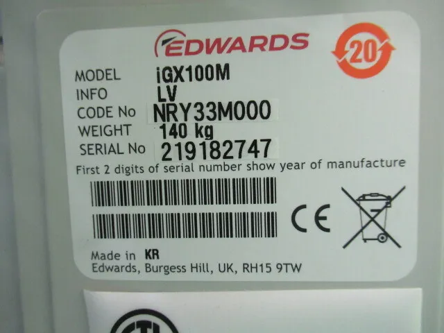 en_エドワーズ iGX100M en_ドライポンプ Detail Image - ASKINDEX Korea